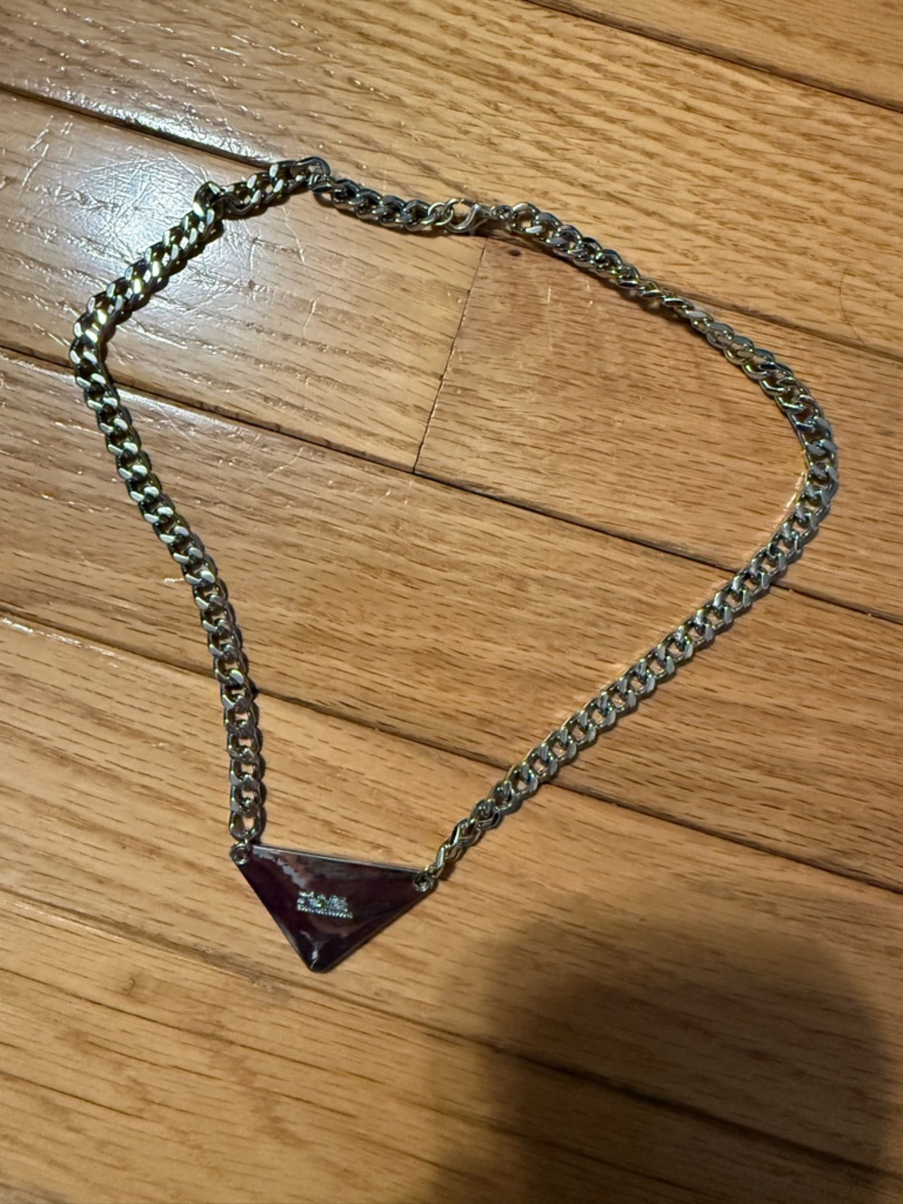 Men’s Prada Stainless Silver Plated Chocker Necklace - Picture 2 of 3